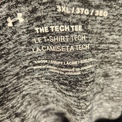 Under Armour Tech Tee Mens 3XL Grey Excellent Short Sleeve Space Dye 1326413