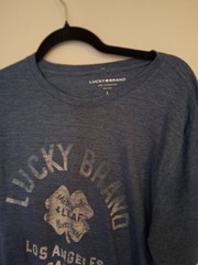 Lucky Brand Men’s L Blue Short Sleeve Crew Neck Los Angeles Graphic Logo Tee