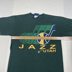 Utah Jazz Shirt Mens Medium Green Big Logo NBA Basketball Casual Classic Sports