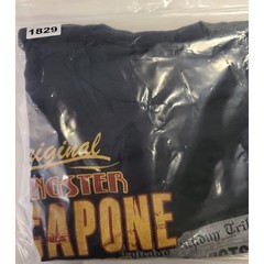 Al Capone Original Gangster Scarface Graphic T-Shirt Black Short Sleeve Men’s XL
