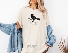 Crow Shirt, Coffee Lover T-shirt, Comfort Colors Shirt, Unisex Garment-Dyed Tee