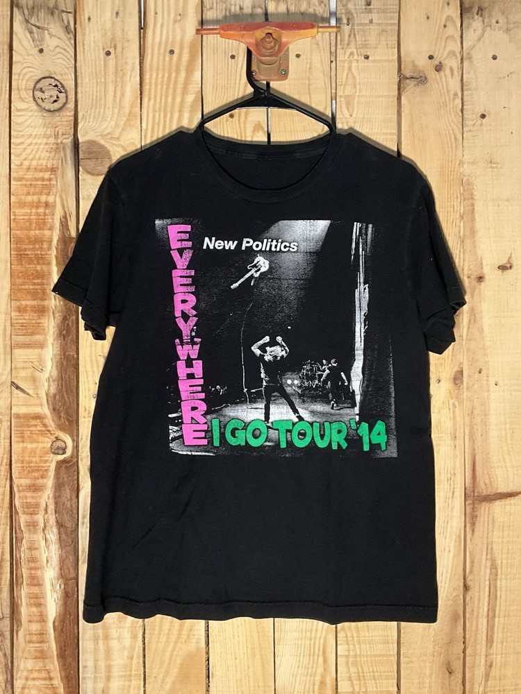 New Politics Everywhere I Go Tour 14 Kings And Queens Black Rare Shirt Medium