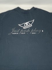Vintage 2001 Aerosmith Just Push Play World Your Band T Shirt (M)