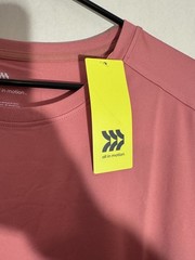 All in Motion Mens Soft Stretch T Shirt Size 2XL Mauve Sand Short Sleeve NWT
