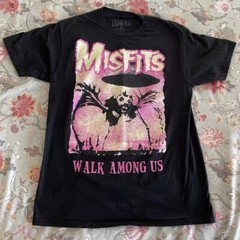 Black and Pink Misfits Graphic T-shirt Walk Among Us 90’s Black Unisex S-5XL