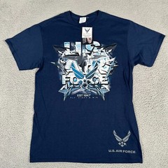 US Air Force Shirt Adult Medium Blue Plane Jet United States Military Graphic