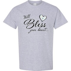 Inktastic Well Bless Your Heart With Calico Print T-Shirt Mothers Day Mama Sass