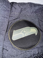 Nike NFL on field apparel Large Black Zip Up Button Sleeves Shirt Style