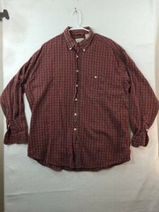 St. John’s Bay Mens XLT Red Plaid Long Sleeve Flannel Shirt