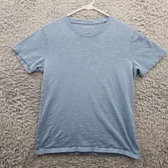 AMERICAN GIANT T Shirt Medium Slub Cotton Made in USA Sky Blue