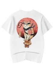 Niepce Ninja Cat Graphic Tee Japanese Streetwear Short Sleeves T-Shirt