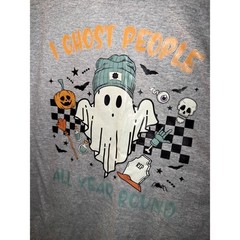 Hanes ComfortSoft I Ghost People All Year Round Graphic Tee Heather Gray Mens M