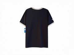 Champion T-Shirt Men Size XL Black/Gray Collared Sleeves Classic Tee NWT Cotton