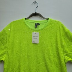 ASOS DESIGN Festival Co-ord Relaxed T-Shirt Neon Sequins Size XL Men’s NWT