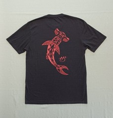 Hooked Soul Fishing Brand T-Shirt Dark Gray Hammerhead Shark Graphic Size Small