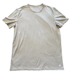 Marine Layer Mens Pattern Textured Stripe Tee Beige Small Pilling On Back Bottom