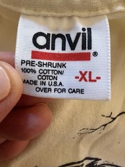 Vintage 90s Anvil eagle Alaska graphic single stitch cream tshirt XL gorpcore