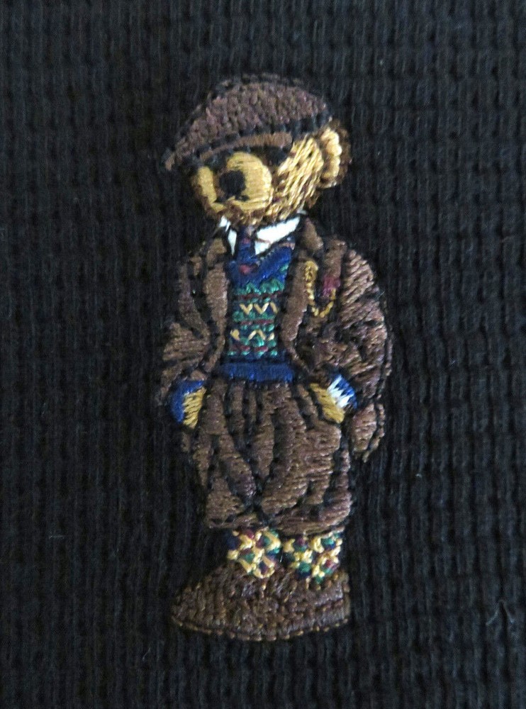 Polo RALPH LAUREN Men’s Shirt Tweed Bear Thermal Long Sleeve Waffle Knit XL XXL