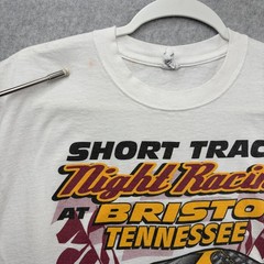 Bristol Tennessee Racing Shirt Mens XL White Short Track Night Race 2007 NASCAR