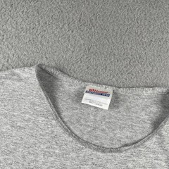 Vtg Hanes Adult Large Gray Short Sleeve Cropped Shirt Dancer Athletic Wear Y2K