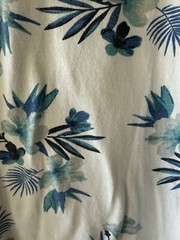 tropical Blue flowers Medium Short Sleeve shirt Ricky Singh Cactus Man