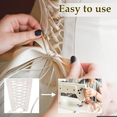 Adjustable Fit Satin Corset Back Kit Women’s Wedding Dress Corset Kit Loops D…