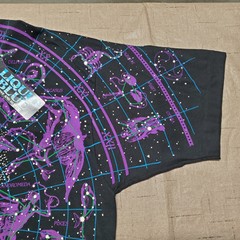 VTG 93 Liquid Blue Disneyland XXL Constellation Astrology Glow Shirt USA NWT AOP