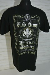 MINTY! USA US Army Fighting Spirit T-Shirt- 7.62 Design- Men’s Size LARGE Black