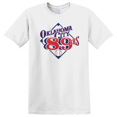 Oklahoma City 89ers Baseball Classic Club League Men’s White Size S to 5XL