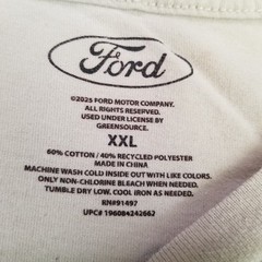 Ford Men’s Beige Mustang Performance Boss 302 Large Back Car Graphic T-Shirt XXL
