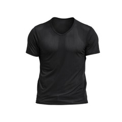 Men’s Short Sleeve Ice Silk Top Tee T-Shirt Mesh Tagless V-Neck Breathable