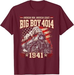 Big Boy 4014 Steam Engine Locomotive Train Vintage Railroad T-Shirt