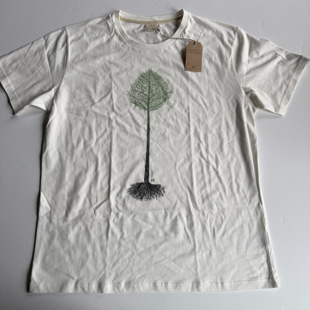 Typographia Organic Cotton Tree Graphic T-Shirt – Size XL – Slim Fit