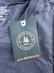 G.H. Bass & Co. Shirt Men Medium Asphalt Heather Rock Mills Lake Graphic Tee New