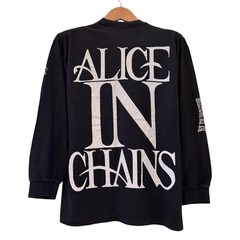Vintage Alice In Chains Wonderland Black Long Sleeve 90s Band Sz L Shirt REPRINT