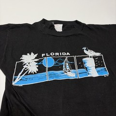 Vintage 70s 80s Florida Tourist Tee Sailboat Image Seaspray Designs T Shirt VTG