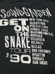 VINTAGE Soundgarden 1990 Get On The Snake Tour T Shirt. )medium?) See Pics