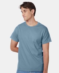 Hanes 5250 4XL Authentic Short Sleeve Men’s Cotton T-Shirt Stonewashed Blue