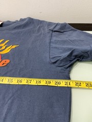Supreme FW17 Flames Blue T-Shirt Size Medium Distressed Faded See Pics