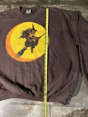 Vintage Wild Side LA California Witch Moon Broom Halloween Sweatshirt Size XL