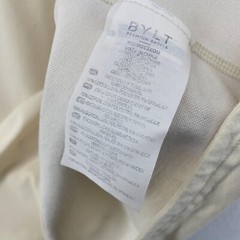 BYLT Shirt Mens 2XL LUX Drop Cut Premium Basics Gym Short Sleeve Off Ivory