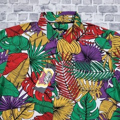 Good Vibes Drill Clothing Men’s Small Button Shirt Tropical Floral Hawaiian NWT