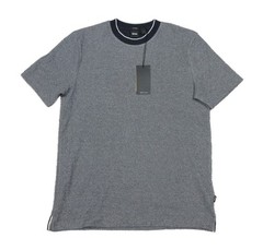 Boss Hugo Boss Navy H-Thompson Textured Pattern Cotton Short Sleeve T-Shirt M