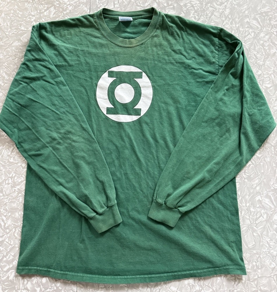 VTG Hanes Beefy-T Green Lantern Green Cotton Knit Long Sleeve Tee – Men’s XL