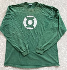 VTG Hanes Beefy-T Green Lantern Green Cotton Knit Long Sleeve Tee – Men’s XL