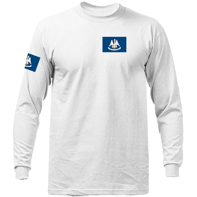 State of Louisiana Flag Crest LA Graphic Long Sleeve