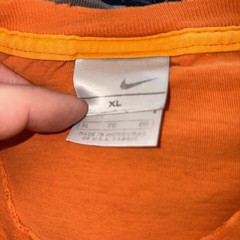 Vintage Nike Logo T Shirt Mens XL Orange Swoosh Nike Team Y2K Only One On eBay