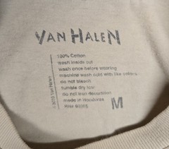 Van Halen 1979 World Tour t shirt Men’s Medium 100% Cotton Light Blemish Spots