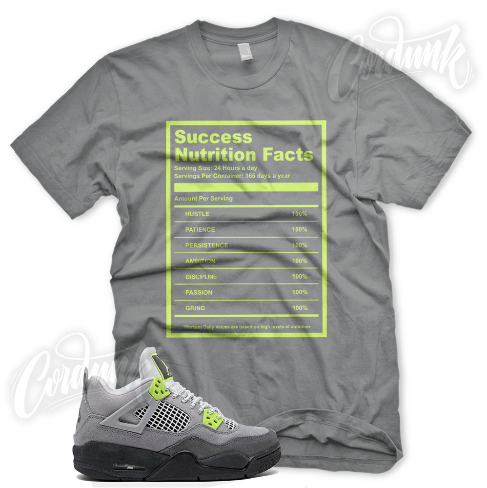 SUCCESS FACTS Sneaker Shirt to Match J1 4 Neon Green Air Max 95 YeezReel