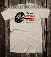 Retro Hot Rod T Shirt Tee Drag Race Racing Speed Shop Casler Cheater Slicks